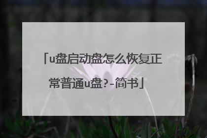 u盘启动盘怎么恢复正常普通u盘?-简书