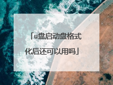 u盘启动盘格式化后还可以用吗