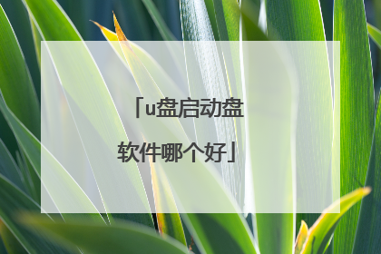 u盘启动盘软件哪个好