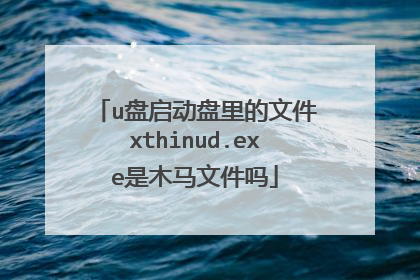 u盘启动盘里的文件xthinud.exe是木马文件吗