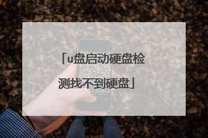 u盘启动硬盘检测找不到硬盘