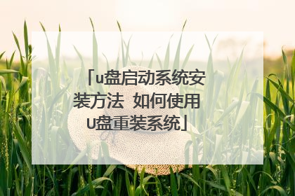 u盘启动系统安装方法 如何使用U盘重装系统