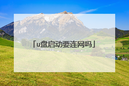 u盘启动要连网吗
