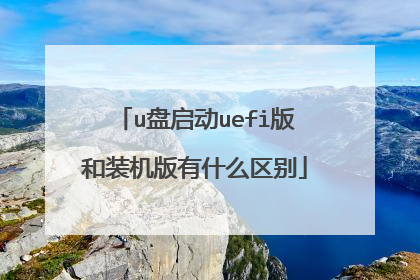 u盘启动uefi版和装机版有什么区别