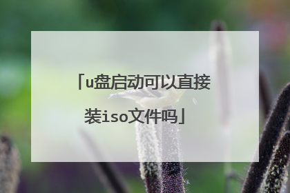 u盘启动可以直接装iso文件吗