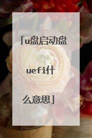 u盘启动盘 uefi什么意思