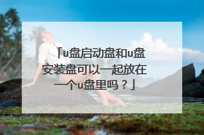 u盘启动盘和u盘安装盘可以一起放在一个u盘里吗？