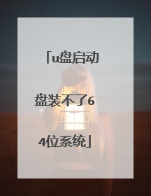 u盘启动盘装不了64位系统