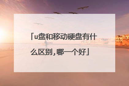 u盘和移动硬盘有什么区别,哪一个好