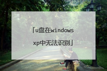 u盘在windows xp中无法识别