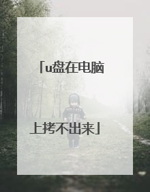 u盘在电脑上拷不出来
