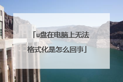 u盘在电脑上无法格式化是怎么回事