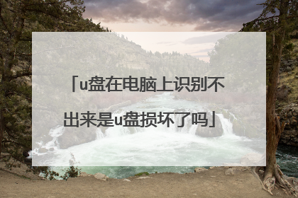 u盘在电脑上识别不出来是u盘损坏了吗
