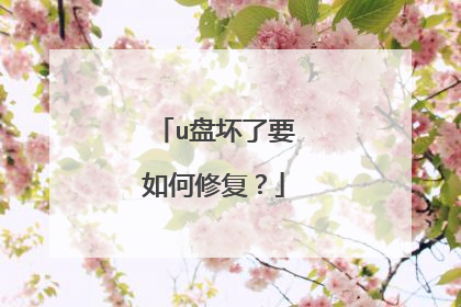 u盘坏了要如何修复?
