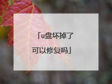 u盘坏掉了可以修复吗