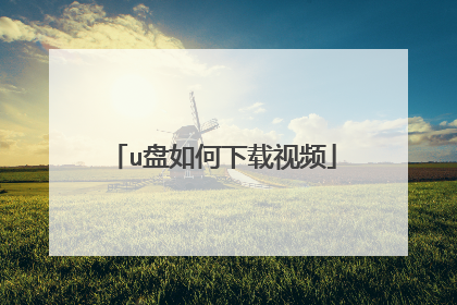u盘如何下载视频