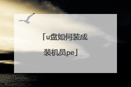 u盘如何装成装机员pe