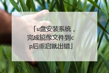 u盘安装系统，完成镜像文件到cp后重启就出错