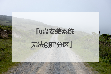 u盘安装系统无法创建分区