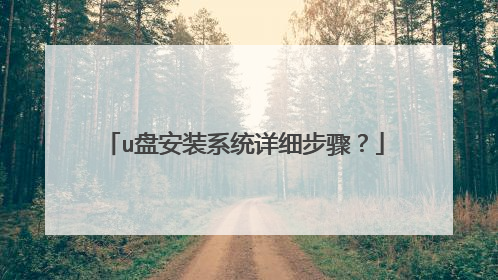u盘安装系统详细步骤？