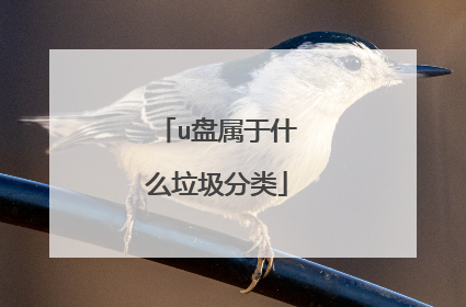 u盘属于什么垃圾分类