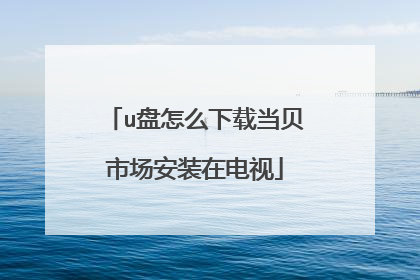 u盘怎么下载当贝市场安装在电视