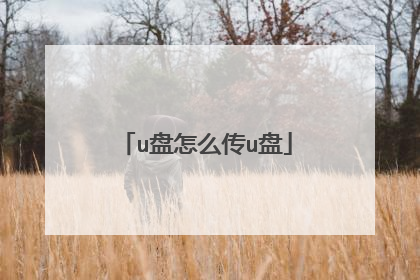 u盘怎么传u盘