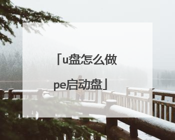 u盘怎么做pe启动盘