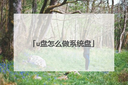 u盘怎么做系统盘