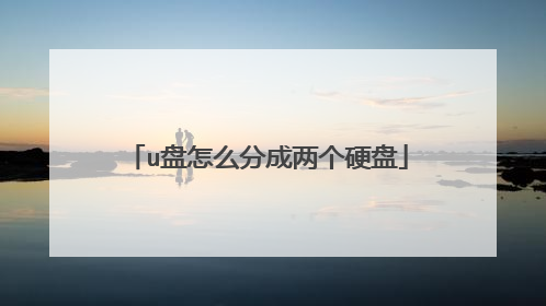 u盘怎么分成两个硬盘