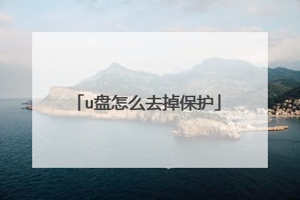 u盘怎么去掉保护