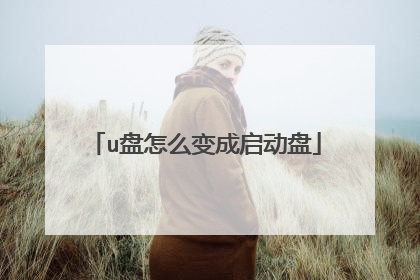 u盘怎么变成启动盘