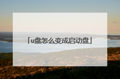 u盘怎么变成启动盘