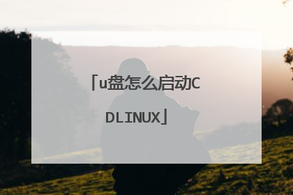 u盘怎么启动CDLINUX