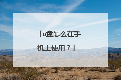u盘怎么在手机上使用?