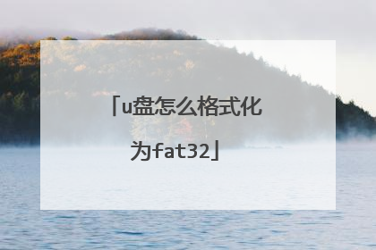 u盘怎么格式化为fat32