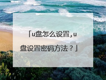 u盘怎么设置,u盘设置密码方法？