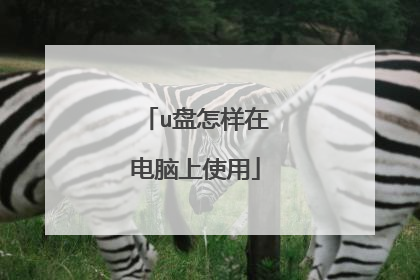 u盘怎样在电脑上使用