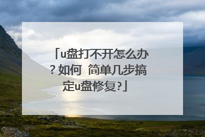 u盘打不开怎么办?如何 简单几步搞定u盘修复?