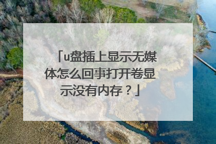 u盘插上显示无媒体怎么回事打开卷显示没有内存?