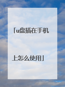 u盘插在手机上怎么使用