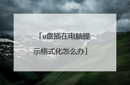 u盘插在电脑提示格式化怎么办