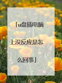 u盘插电脑上没反应是怎么回事