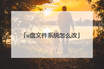 u盘文件系统怎么改