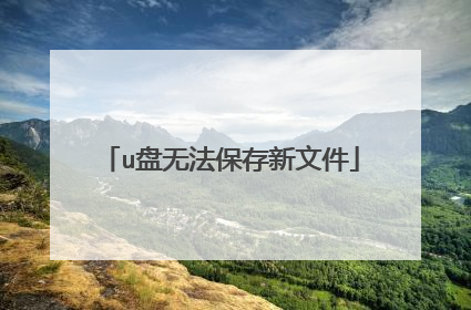 u盘无法保存新文件
