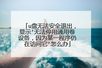 u盘无法安全退出,显示‘无法停用通用卷设备,因为某一程序仍在访问它’怎么办