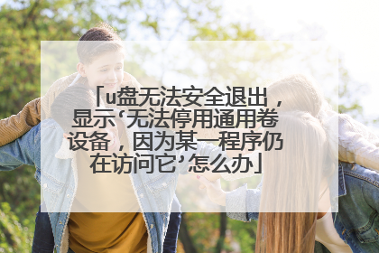 u盘无法安全退出,显示‘无法停用通用卷设备,因为某一程序仍在访问它’怎么办