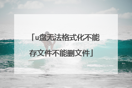 u盘无法格式化不能存文件不能删文件