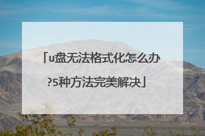 u盘无法格式化怎么办?5种方法完美解决