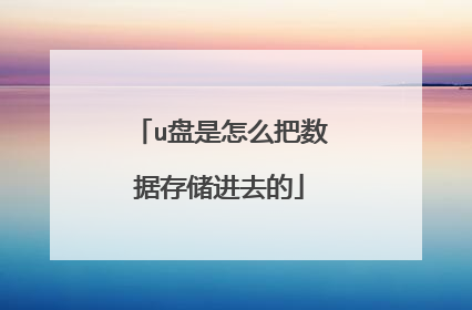 u盘是怎么把数据存储进去的